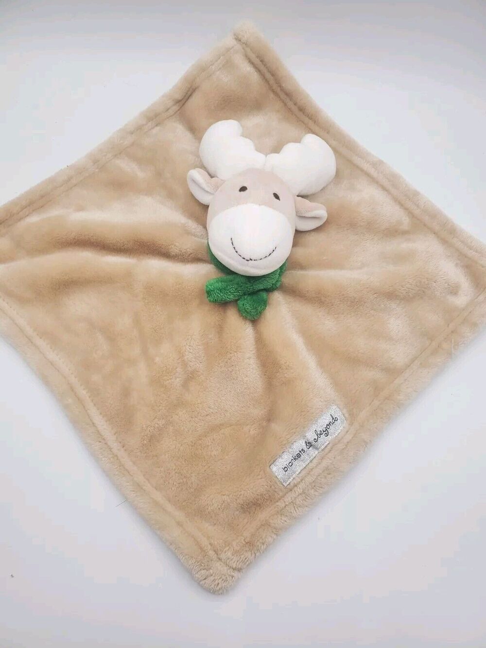 Blankets And Beyond tan moose Deer Lovey Lovie Security Blanket soft